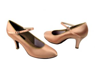 dansschoenen huidskleur satijn  